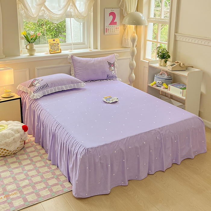 91家纺网 家纺一手货源 找家纺 玉元坊 2025新款三丽鸥全棉纯棉大版花边款床品三四件套第一批 （长期有货 不断货） 大版花边-饮料