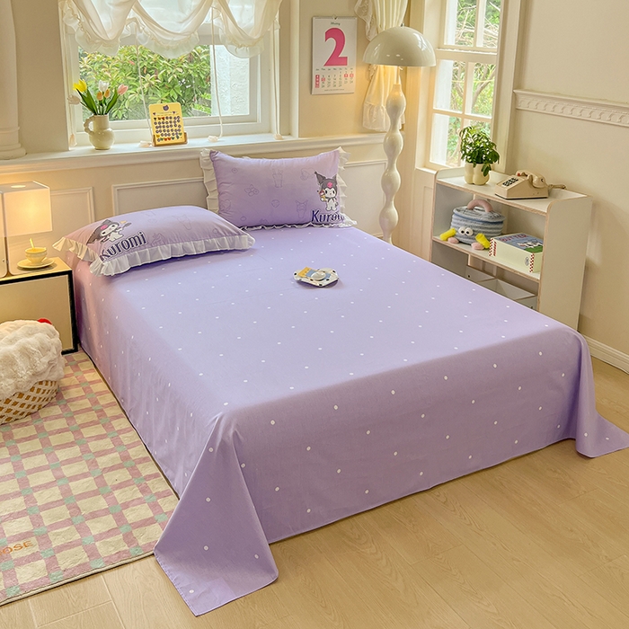 91家纺网 家纺一手货源 找家纺 玉元坊 2025新款三丽鸥全棉纯棉大版花边款床品三四件套第一批 （长期有货 不断货） 大版花边-饮料