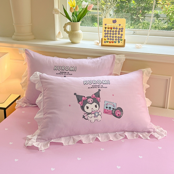 91家纺网 家纺一手货源 找家纺 玉元坊 2025新款三丽鸥全棉纯棉大版花边款床品三四件套第一批 （长期有货 不断货） 大版花边-爆米花