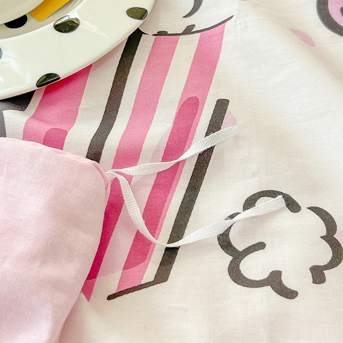 91家纺网 家纺一手货源 找家纺 玉元坊 2025新款三丽鸥全棉纯棉大版花边款床品三四件套第一批 （长期有货 不断货） 大版花边-爆米花