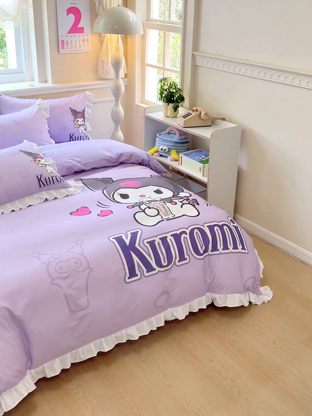 91家纺网 家纺一手货源 找家纺 玉元坊 2025新款三丽鸥全棉纯棉大版花边款床品三四件套第一批 （长期有货 不断货） 大版花边-饮料