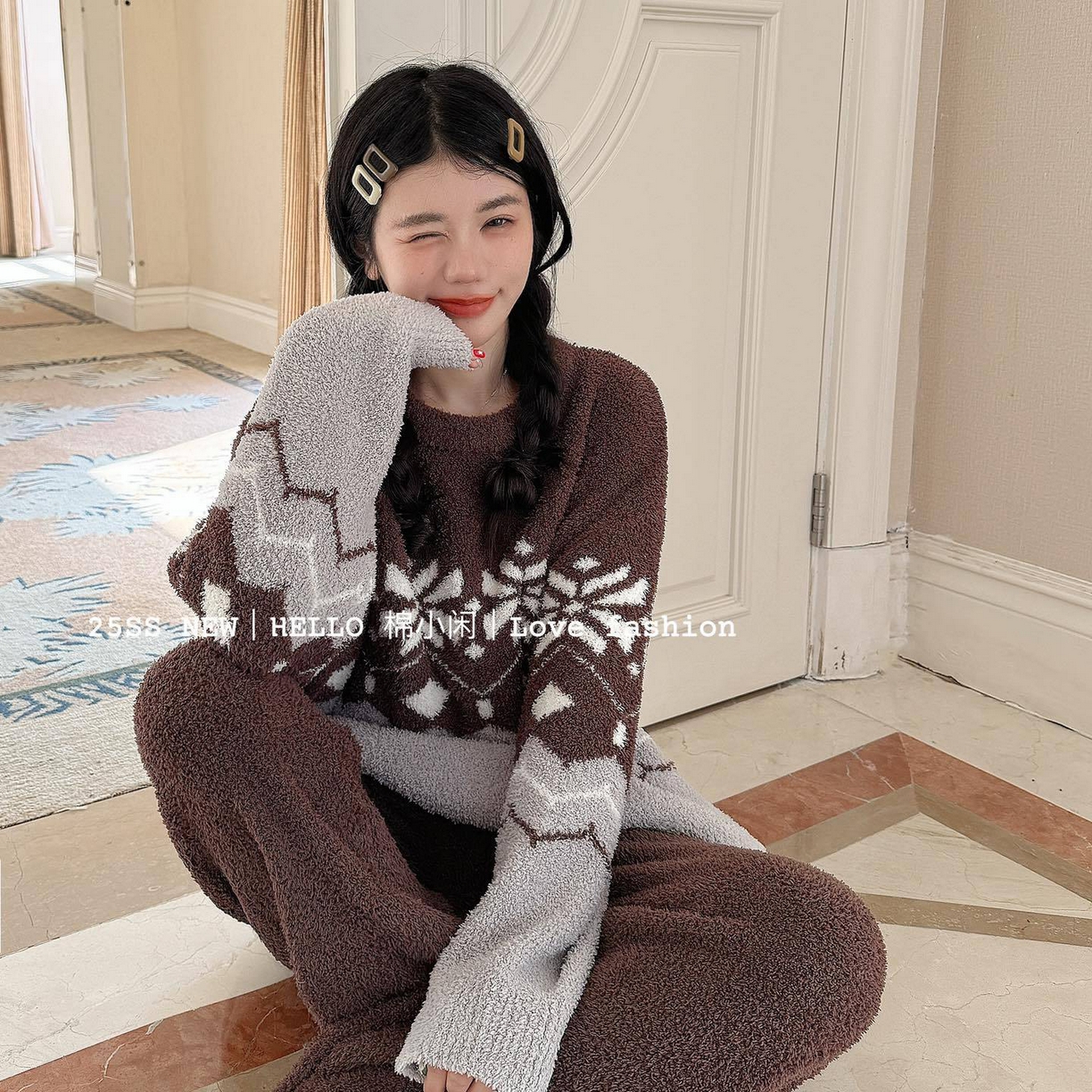 91家纺网 家纺一手货源 找家纺 （总）妍景家居生活馆 2025新款软绵绵-菱格深咖