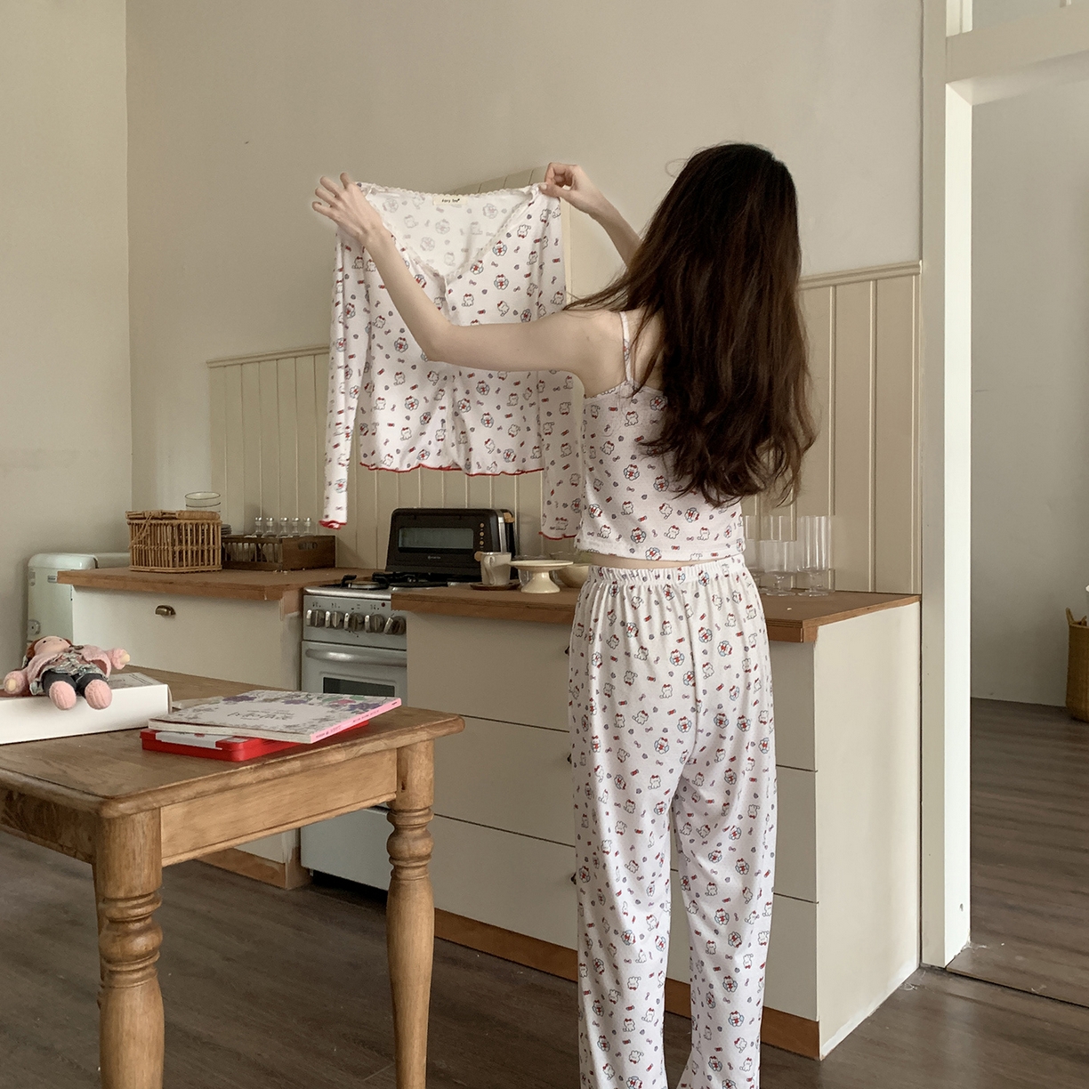 91家纺网 家纺一手货源 找家纺 妍景家居生活馆 2025新款小猫咪三件套 粉色