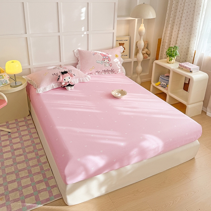 91家纺网 家纺一手货源 找家纺 玉元坊 2025新款三丽鸥全棉纯棉大版花边款床品三四件套第三批（长期有货 不断货） 大版花边-蛋糕美乐蒂