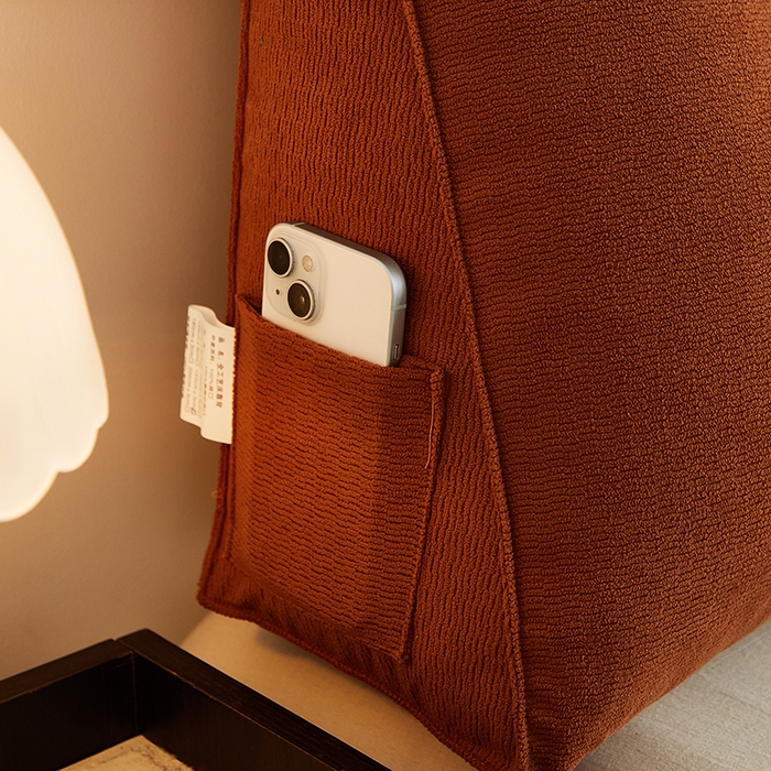 91家纺网 家纺一手货源 找家纺 艺菲阁家纺 2025新款竹节绒床头靠背 焦糖色