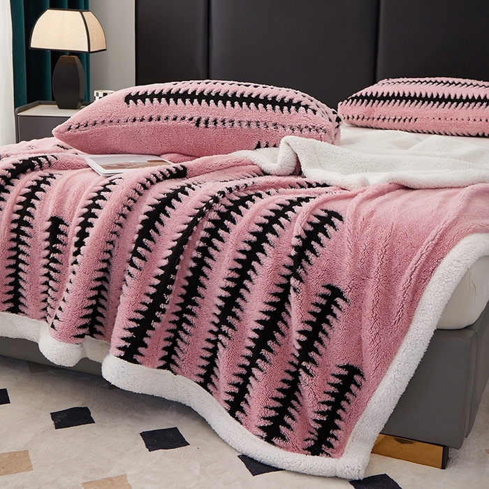 91家纺网 家纺一手货源 找家纺 （总）楼兰公主毛毯专供 2025新款杉影绒加厚保暖多功能毛毯盖毯绒毯