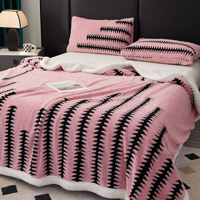 91家纺网 家纺一手货源 找家纺 （总）楼兰公主毛毯专供 2025新款杉影绒加厚保暖多功能毛毯盖毯绒毯