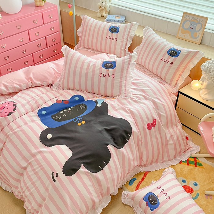 91家纺网 家纺一手货源 找家纺 （总）玉元坊 2025新款三丽鸥全棉纯棉大版花边款床品三四件套第五批 （长期有货 不断货）