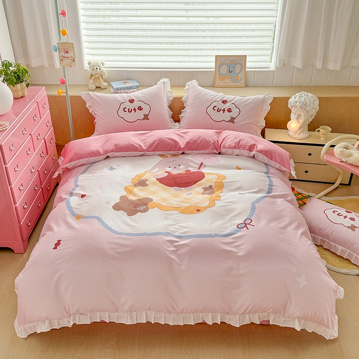 玉元坊 2025新款三丽鸥全棉纯棉大版花边款床品三四件套第五批（长期有货 不断货） 蛋糕公主