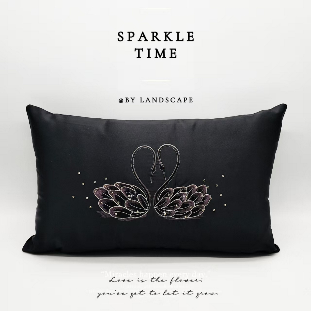 91家纺网 家纺一手货源 找家纺 （总）澜屿 新款天鹅钻小抱枕装饰枕腰枕抱枕枕芯