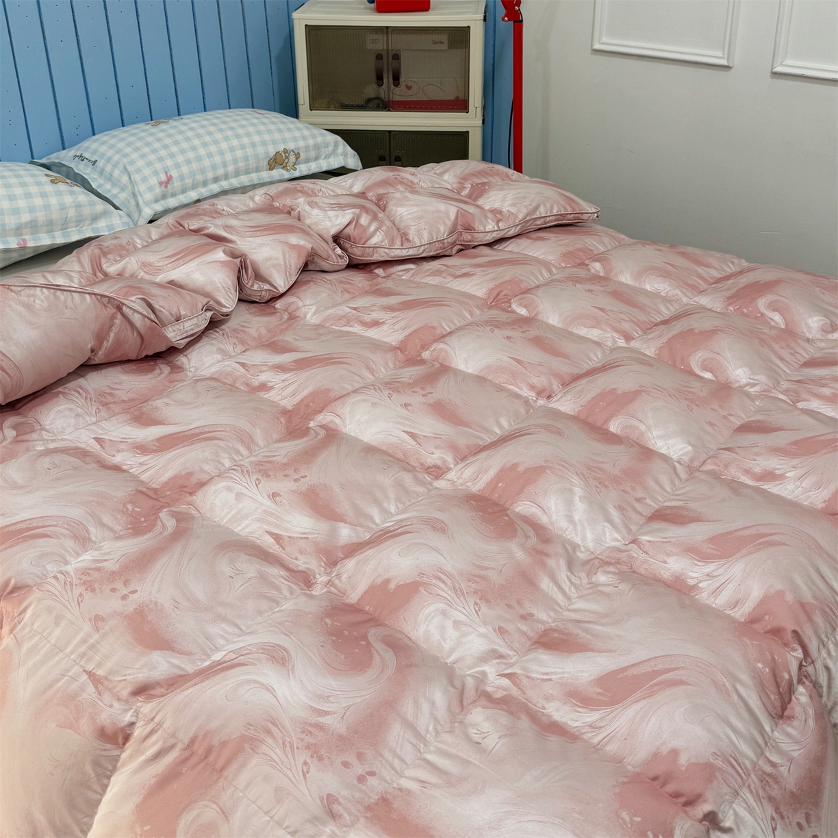 91家纺网 家纺一手货源 找家纺 （总）静若居 2025新款高端提花羽绒被鸭绒被贡缎提花单层羽绒被壳