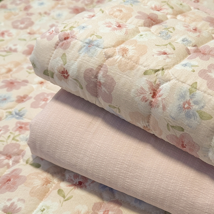 91家纺网 家纺一手货源 找家纺 丝芙妮家居（原乐视家纺） 2025新款A类亲肤云朵棉夹棉保暖床笠 海棠花眠