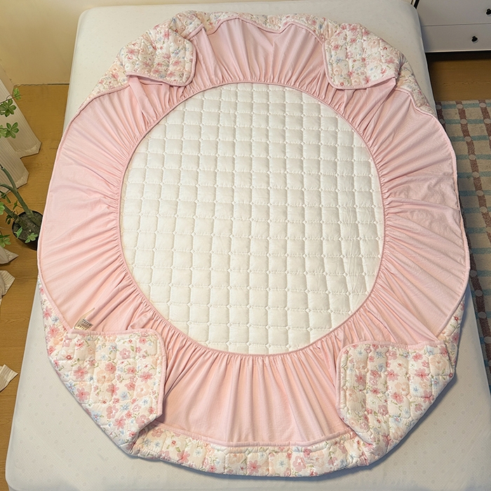 91家纺网 家纺一手货源 找家纺 丝芙妮家居（原乐视家纺） 2025新款A类亲肤云朵棉夹棉保暖床笠 海棠花眠