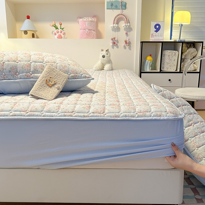 91家纺网 家纺一手货源 找家纺 丝芙妮家居（原乐视家纺） 2025新款A类亲肤云朵棉夹棉保暖床笠 漫游花境