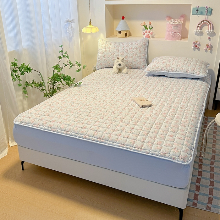 91家纺网 家纺一手货源 找家纺 丝芙妮家居（原乐视家纺） 2025新款A类亲肤云朵棉夹棉保暖床笠 漫游花境