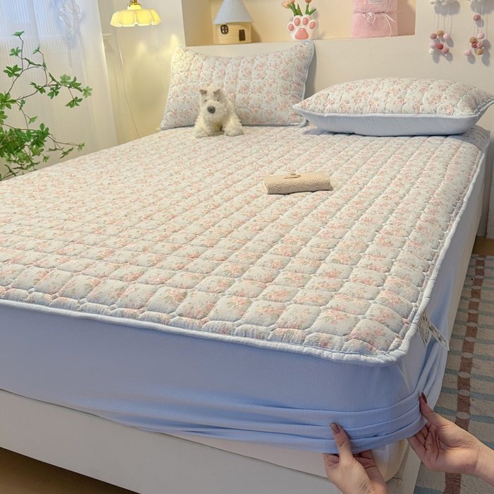 91家纺网 家纺一手货源 找家纺 丝芙妮家居（原乐视家纺） 2025新款A类亲肤云朵棉夹棉保暖床笠 漫游花境