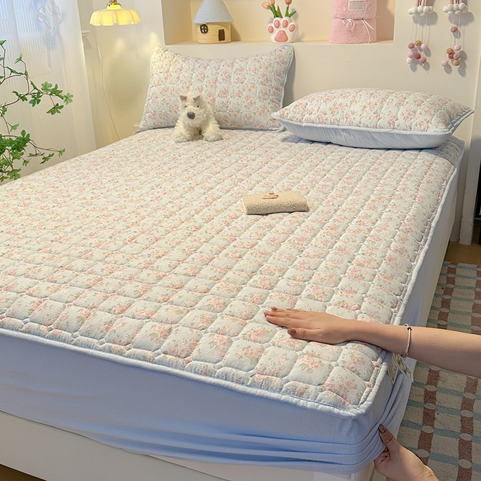 91家纺网 家纺一手货源 找家纺 丝芙妮家居（原乐视家纺） 2025新款A类亲肤云朵棉夹棉保暖床笠 漫游花境