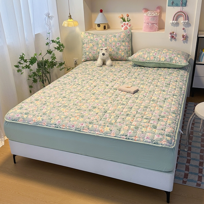 91家纺网 家纺一手货源 找家纺 丝芙妮家居（原乐视家纺） 2025新款A类亲肤云朵棉夹棉保暖床笠 午后时光