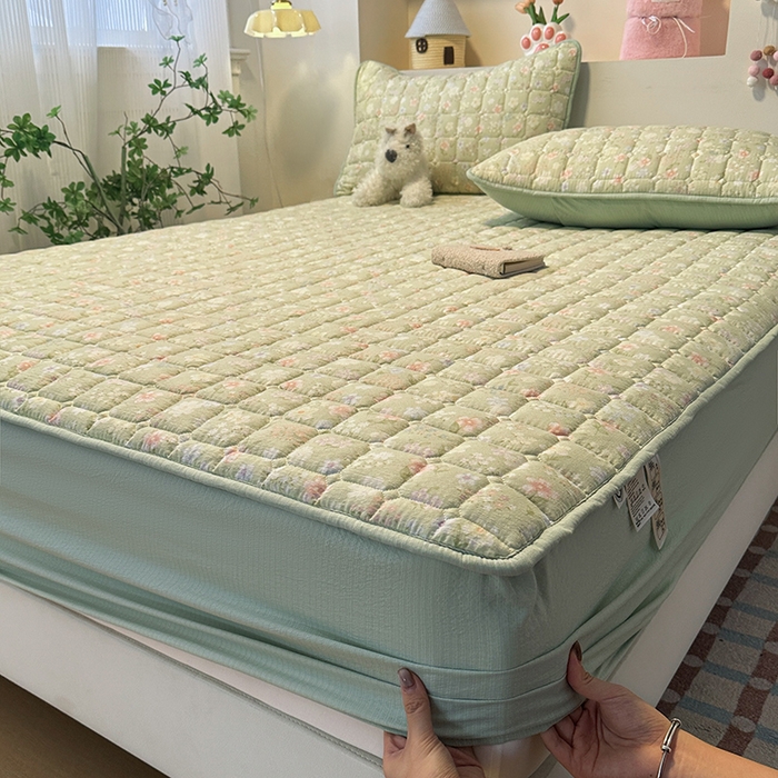 91家纺网 家纺一手货源 找家纺 丝芙妮家居（原乐视家纺） 2025新款A类亲肤云朵棉夹棉保暖床笠 南岛乐园