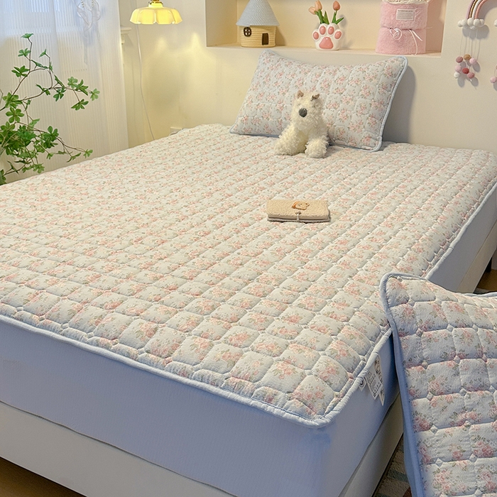 91家纺网 家纺一手货源 找家纺 丝芙妮家居（原乐视家纺） 2025新款A类亲肤云朵棉夹棉保暖床笠 漫游花境