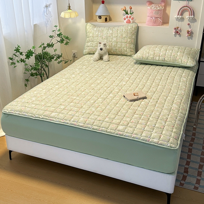 91家纺网 家纺一手货源 找家纺 丝芙妮家居（原乐视家纺） 2025新款A类亲肤云朵棉夹棉保暖床笠 南岛乐园