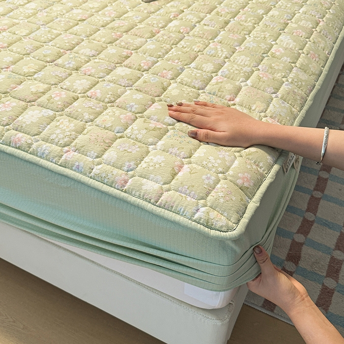 91家纺网 家纺一手货源 找家纺 丝芙妮家居（原乐视家纺） 2025新款A类亲肤云朵棉夹棉保暖床笠 南岛乐园