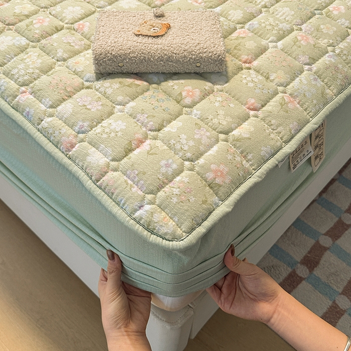 91家纺网 家纺一手货源 找家纺 丝芙妮家居（原乐视家纺） 2025新款A类亲肤云朵棉夹棉保暖床笠 南岛乐园