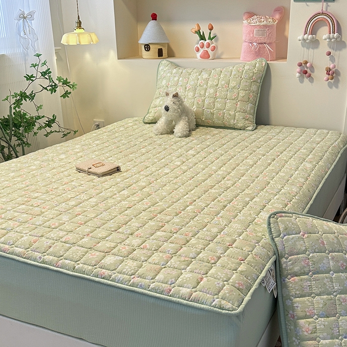 91家纺网 家纺一手货源 找家纺 丝芙妮家居（原乐视家纺） 2025新款A类亲肤云朵棉夹棉保暖床笠 南岛乐园