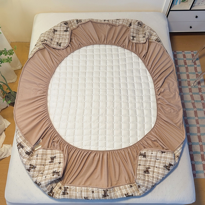 91家纺网 家纺一手货源 找家纺 丝芙妮家居（原乐视家纺） 2025新款A类亲肤云朵棉夹棉保暖床笠 晚安小狗