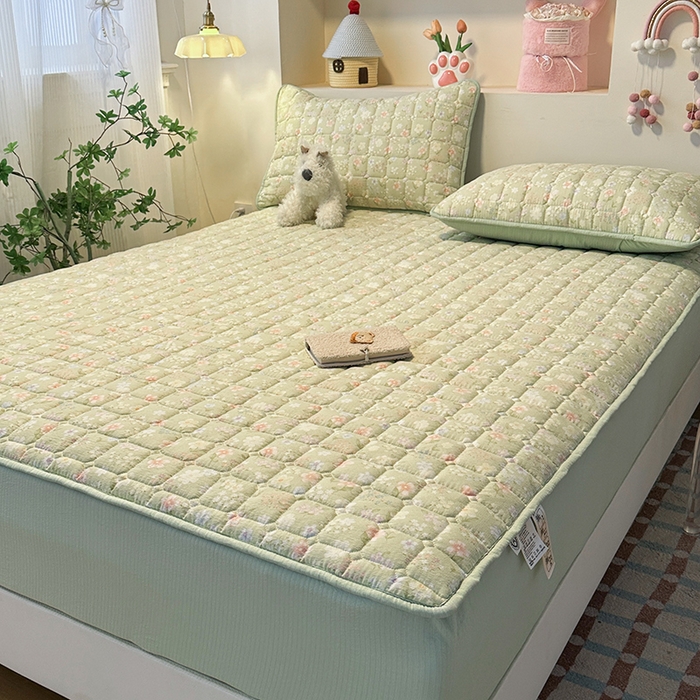 91家纺网 家纺一手货源 找家纺 丝芙妮家居（原乐视家纺） 2025新款A类亲肤云朵棉夹棉保暖床笠 南岛乐园