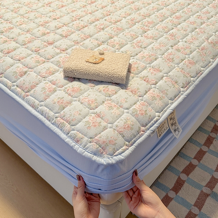 91家纺网 家纺一手货源 找家纺 丝芙妮家居（原乐视家纺） 2025新款A类亲肤云朵棉夹棉保暖床笠 漫游花境