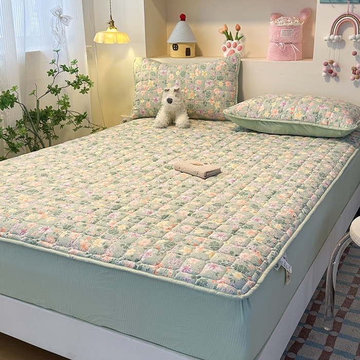 91家纺网 家纺一手货源 找家纺 丝芙妮家居（原乐视家纺） 2025新款A类亲肤云朵棉夹棉保暖床笠 午后时光