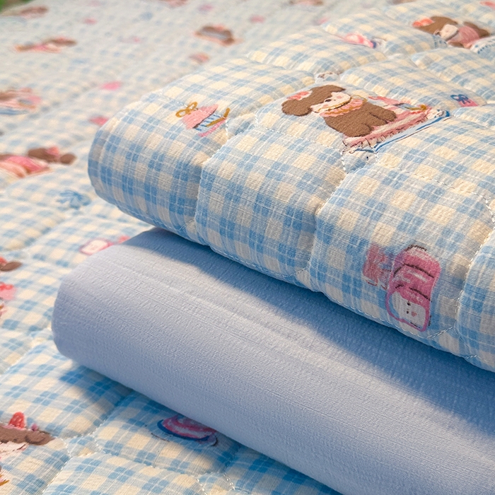 91家纺网 家纺一手货源 找家纺 丝芙妮家居（原乐视家纺） 2025新款A类亲肤云朵棉夹棉保暖床笠 甜品狗狗