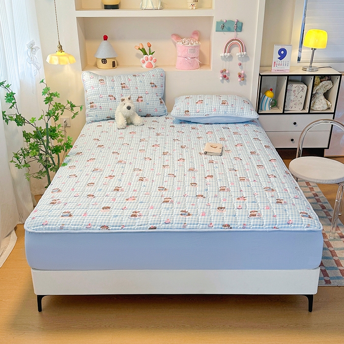 91家纺网 家纺一手货源 找家纺 丝芙妮家居（原乐视家纺） 2025新款A类亲肤云朵棉夹棉保暖床笠 甜品狗狗