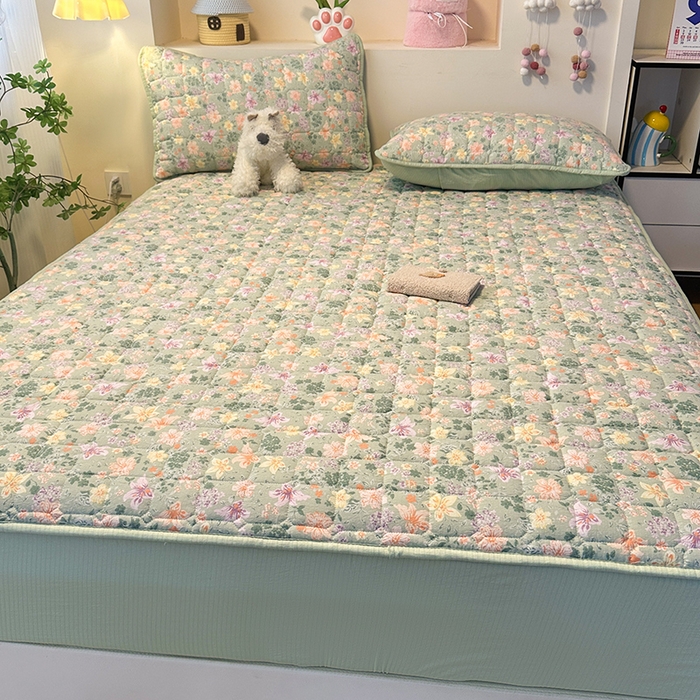 91家纺网 家纺一手货源 找家纺 丝芙妮家居（原乐视家纺） 2025新款A类亲肤云朵棉夹棉保暖床笠 午后时光