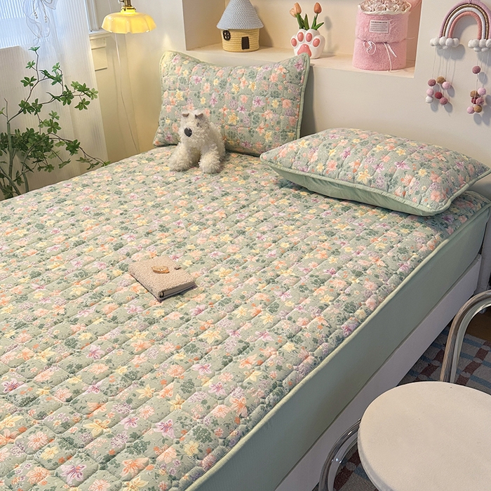 91家纺网 家纺一手货源 找家纺 丝芙妮家居（原乐视家纺） 2025新款A类亲肤云朵棉夹棉保暖床笠 午后时光