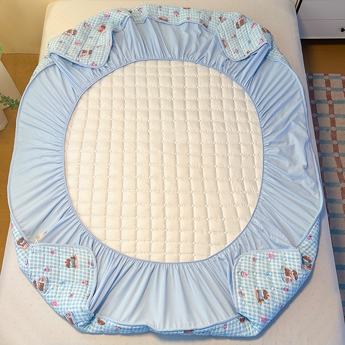 91家纺网 家纺一手货源 找家纺 丝芙妮家居（原乐视家纺） 2025新款A类亲肤云朵棉夹棉保暖床笠 甜品狗狗