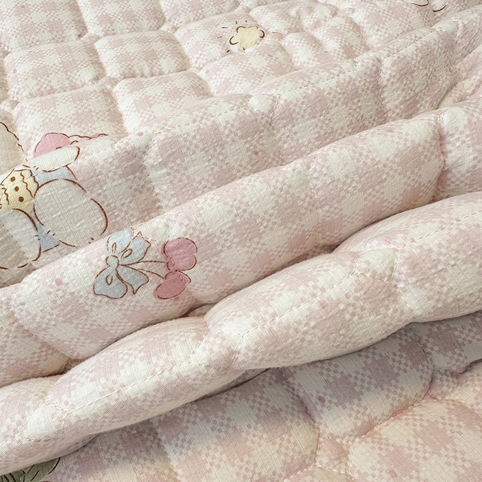 91家纺网 家纺一手货源 找家纺 丝芙妮家居（原乐视家纺） 2025新款A类亲肤云朵棉夹棉保暖床笠 甜心小兔