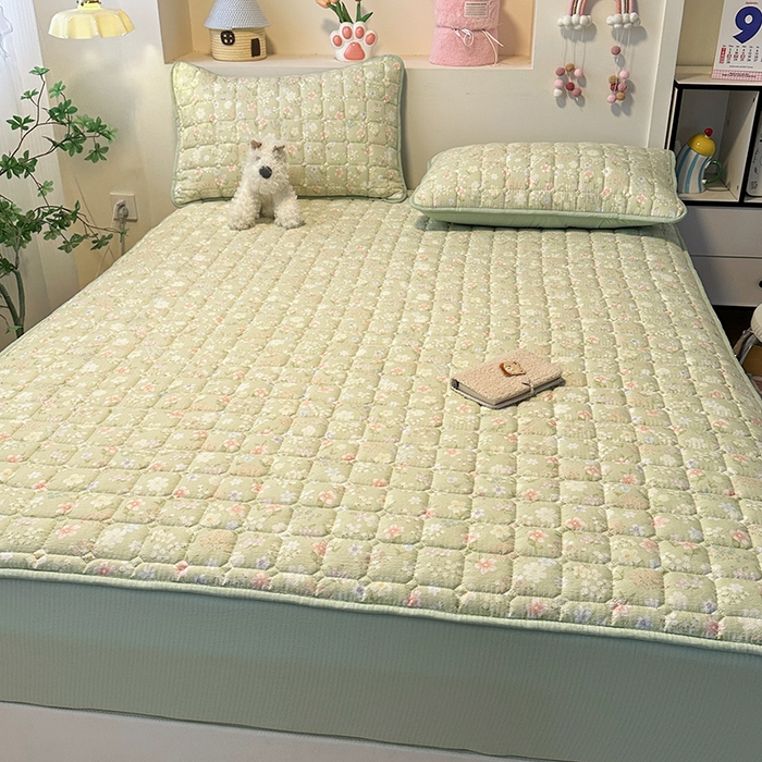 91家纺网 家纺一手货源 找家纺 丝芙妮家居（原乐视家纺） 2025新款A类亲肤云朵棉夹棉保暖床笠 南岛乐园