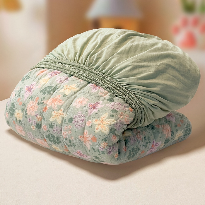 91家纺网 家纺一手货源 找家纺 丝芙妮家居（原乐视家纺） 2025新款A类亲肤云朵棉夹棉保暖床笠 午后时光