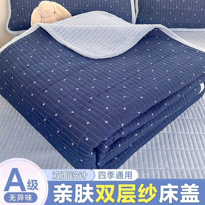 91家纺网 家纺一手货源 找家纺 （总）瑞钰 2025新款A类双层纱印花夹棉床盖