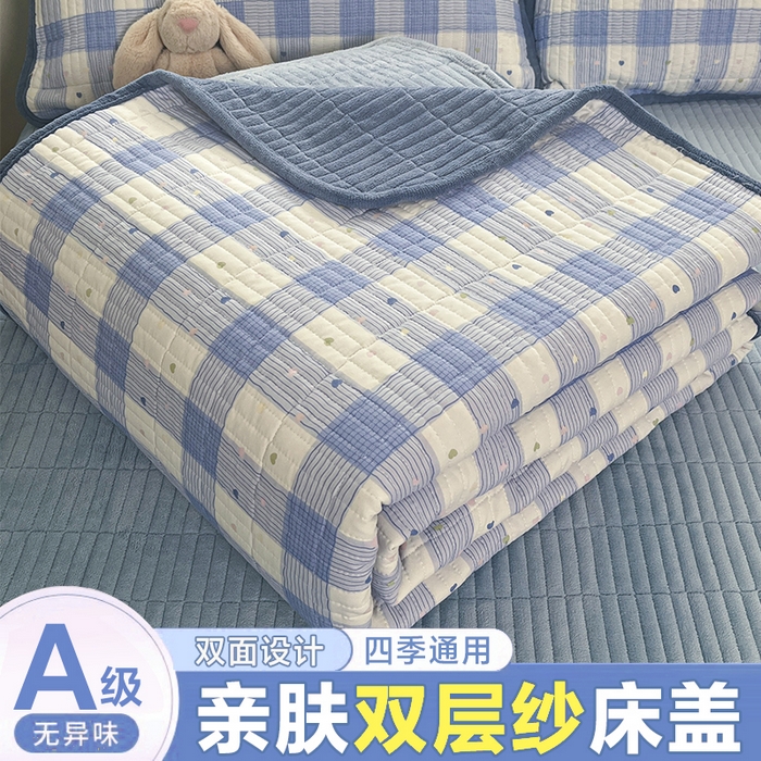 91家纺网 家纺一手货源 找家纺 （总）瑞钰 2025新款A类双层纱印花夹棉床盖
