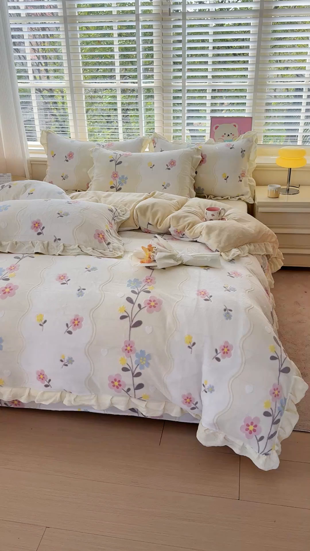 91家纺网 家纺一手货源 找家纺 爱家（原缔乐家纺） 2025新款牛奶雕花绒四件套-美加美 美加美-柠檬黄