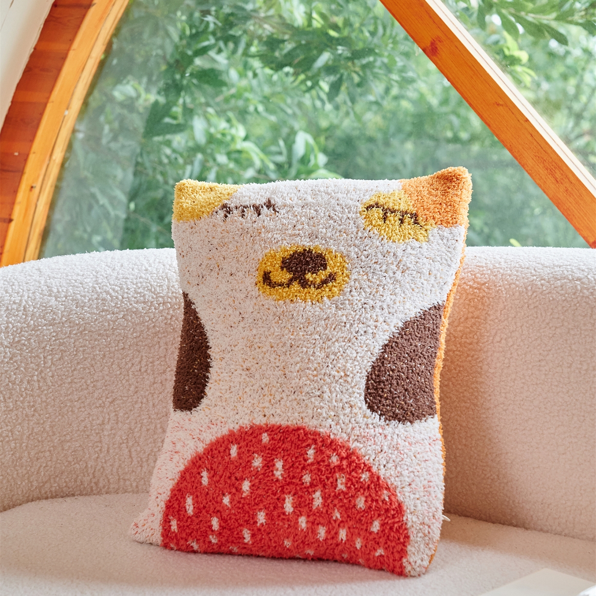 91家纺网 家纺一手货源 找家纺 暖绵绵家纺 2025新款半边绒软糯有趣抱枕含芯-维宁 （最低零售价：小号51元，大号153元） 维宁-小抱枕