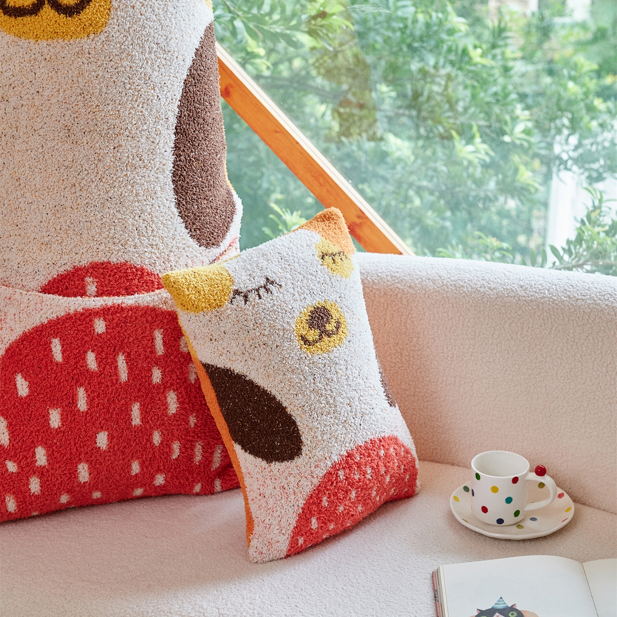 91家纺网 家纺一手货源 找家纺 暖绵绵家纺 2025新款半边绒软糯有趣抱枕含芯-维宁 （最低零售价：小号51元，大号153元） 维宁-小抱枕