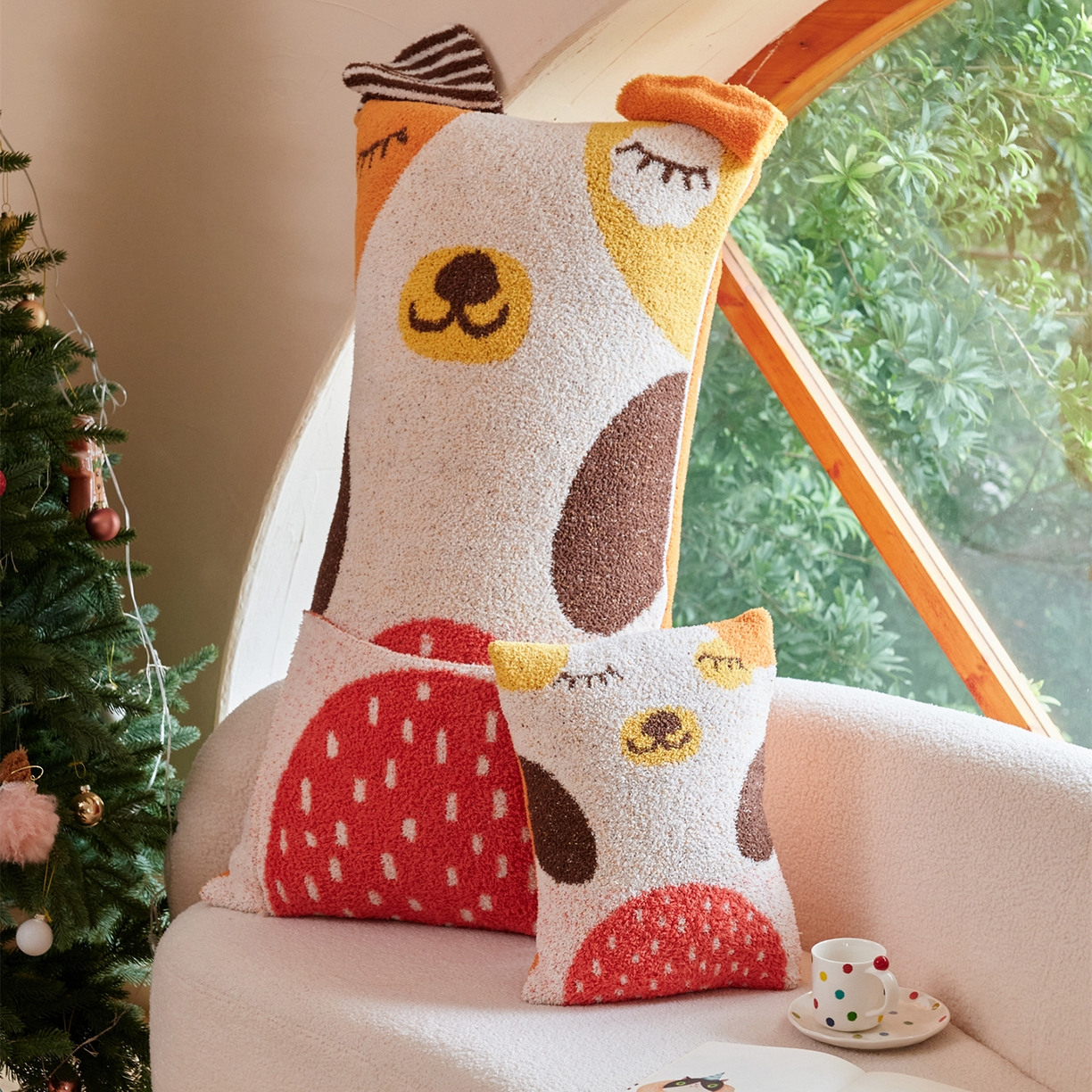 暖绵绵家纺 2025新款半边绒软糯有趣抱枕含芯-维宁 （最低零售价：小号51元，大号153元） 组合图