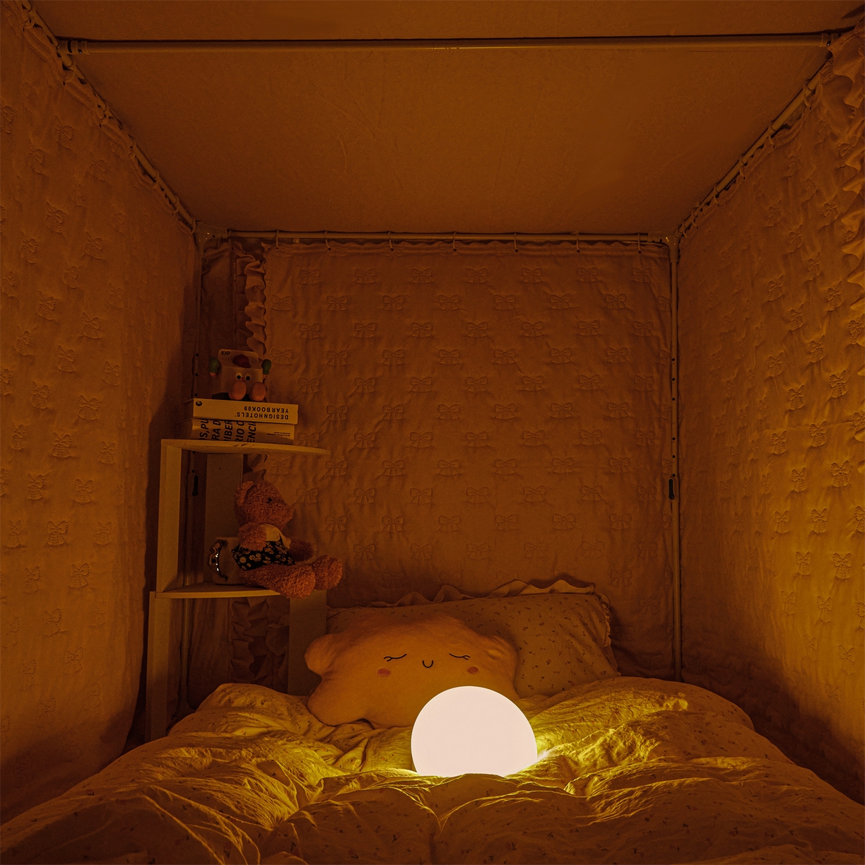 91家纺网 家纺一手货源 找家纺 艾晶美家纺有限公司 2025新款学生宿舍遮光保暖蚊帐夹棉床帘蚊帐大学生宿舍蚊帐 学生夹棉款-玫瑰小熊