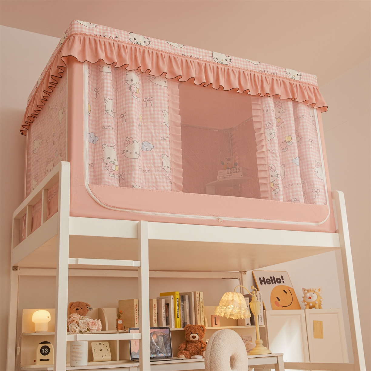 91家纺网 家纺一手货源 找家纺 艾晶美家纺有限公司 2025新款学生宿舍遮光保暖蚊帐夹棉床帘蚊帐大学生宿舍蚊帐 学生夹棉款-kmi瞄粉玉