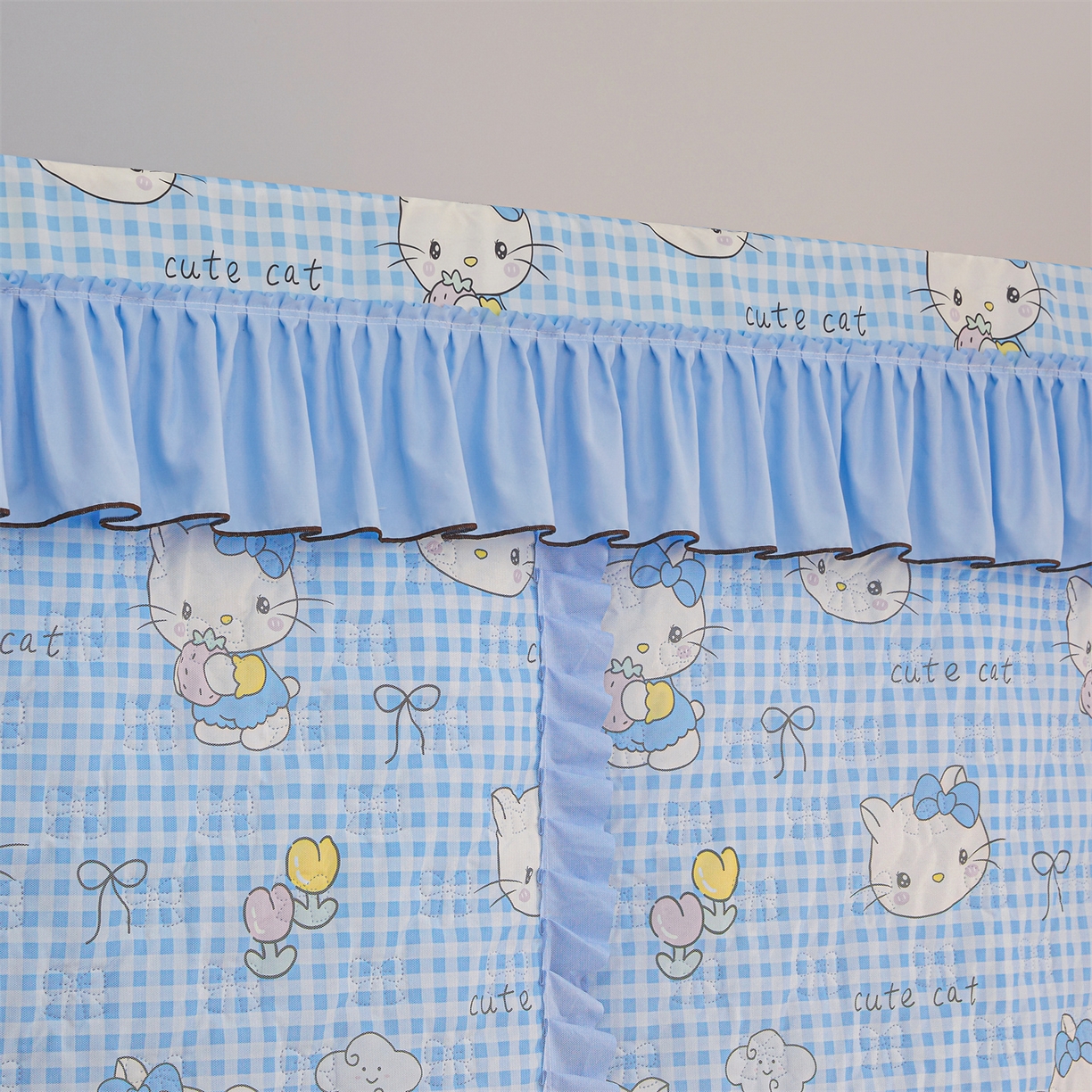 91家纺网 家纺一手货源 找家纺 艾晶美家纺有限公司 2025新款学生宿舍遮光保暖蚊帐夹棉床帘蚊帐大学生宿舍蚊帐 学生夹棉款-kmi瞄蓝