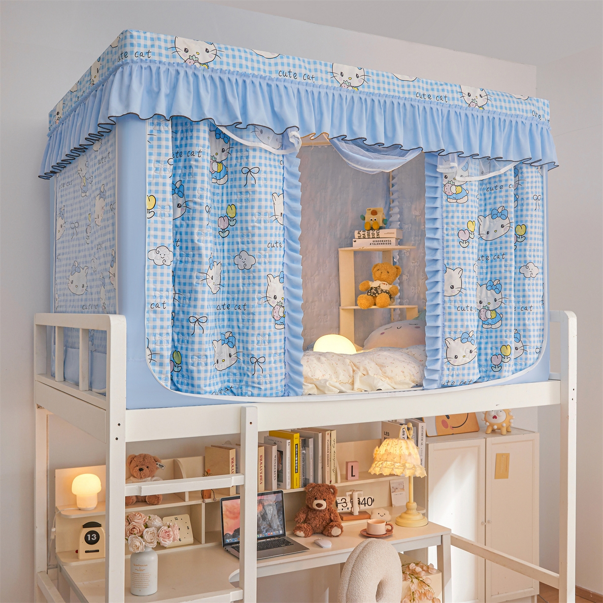 91家纺网 家纺一手货源 找家纺 艾晶美家纺有限公司 2025新款学生宿舍遮光保暖蚊帐夹棉床帘蚊帐大学生宿舍蚊帐 学生夹棉款-kmi瞄蓝